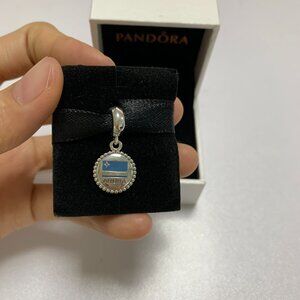 Pandora Aruba Flag Exclusive Dangle Charm Pendant